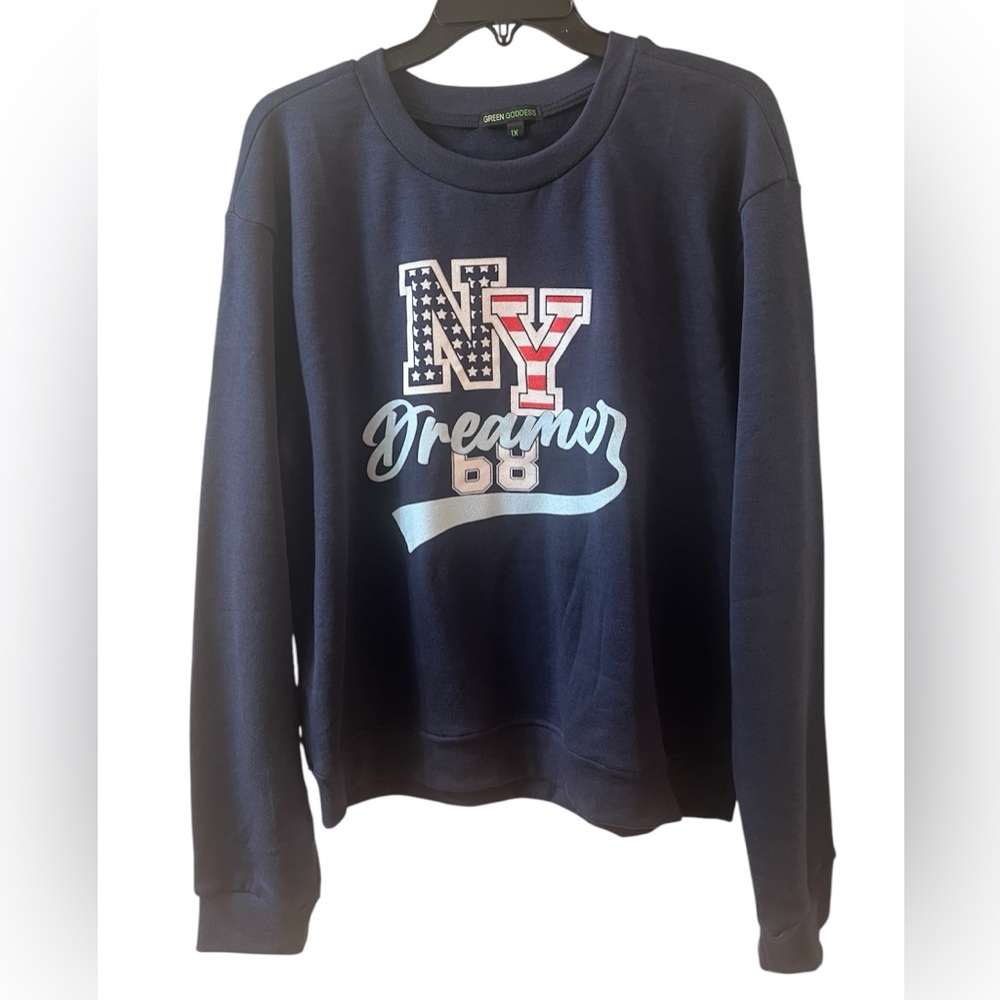 Green Goddess NY Crewneck sweatshirt NWOT